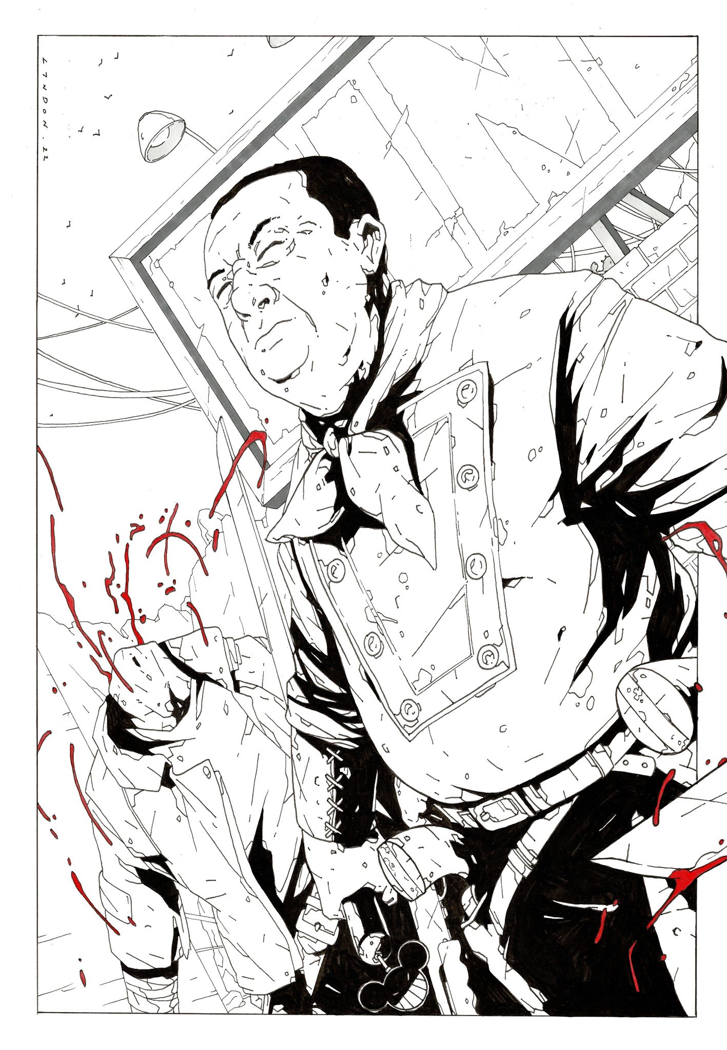 Lyndon Webb Original Art - Shaolin Cowboy