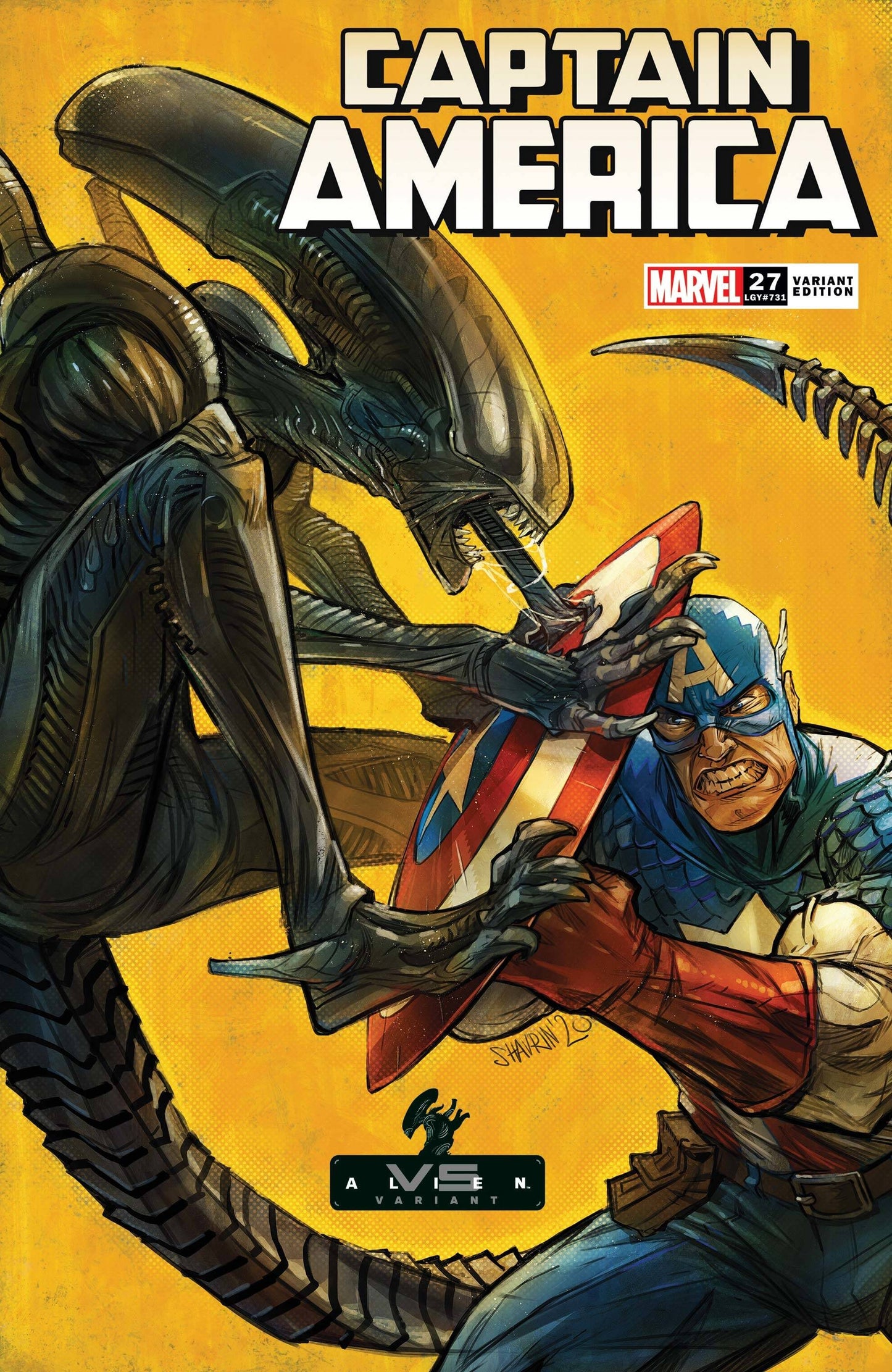 Captain America #27 Shavrin Marvel Vs Alien - *Variant*